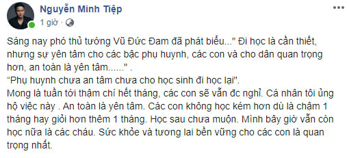 Học sinh đến trường giữa dịch virus Corona: Sao Việt tuyên bố dứt khoát - 1