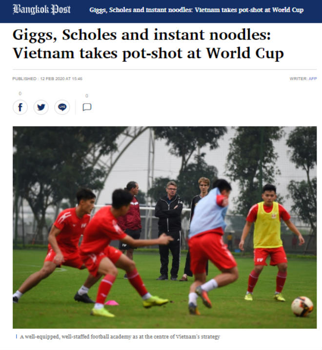 Bangkok Post tin rằng với sự trợ giúp của Ryan Giggs và Paul Scholes, giấc mơ World Cup không còn xa xôi vời&nbsp;bóng đá Việt Nam&nbsp;