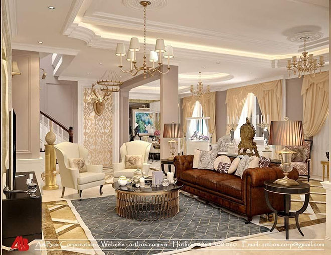 Dự án Thiết kế nội thất biệt thự Mễ Trì
