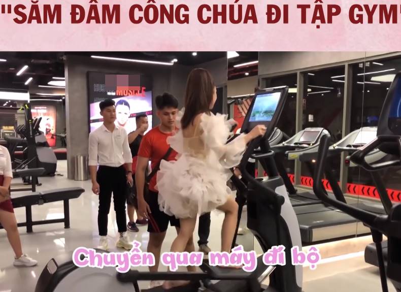 Mỹ nhân Việt có tài sản 50 tỷ mặc váy công chúa tập gym gây khó hiểu trầm trọng - 3