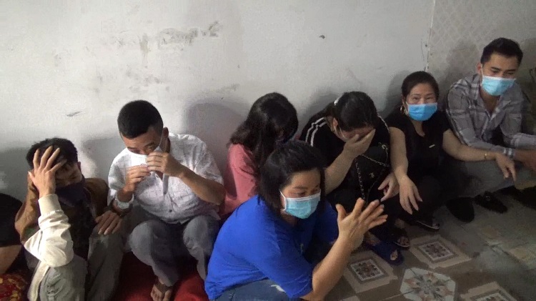 Một số đối tượng bị bắt giữ (Ảnh: Công an tỉnh Vĩnh Phúc).