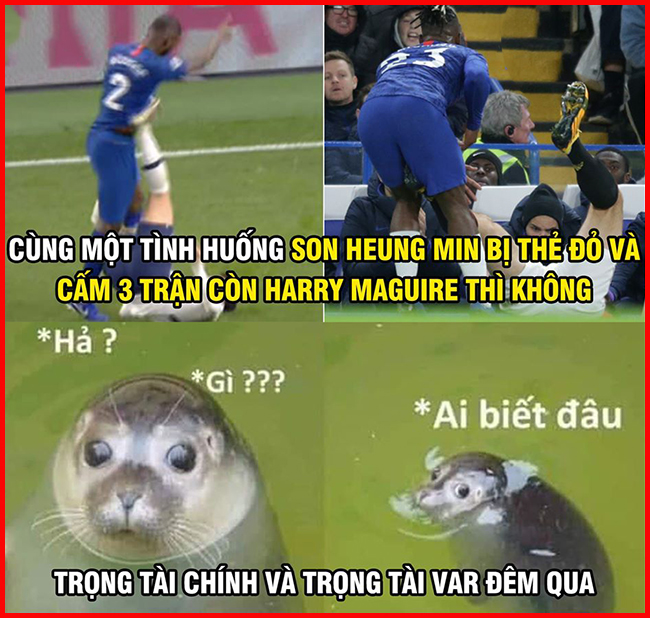 Các trọng tài trong trận MU và Chelsea chắc ngủ quên ở tình huống này.