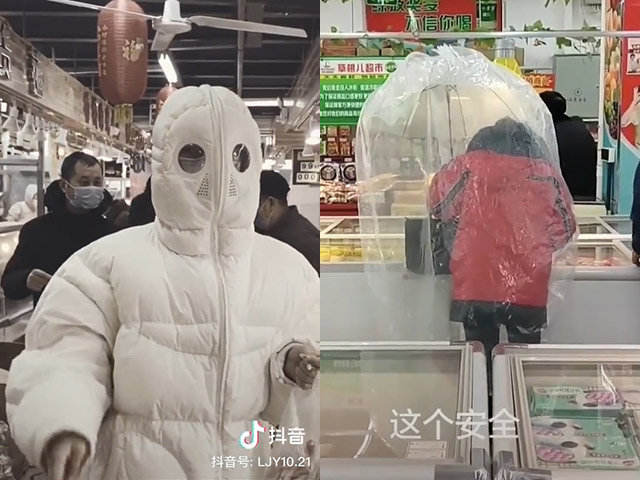 Video Clip Cười - Thời trang phòng virus Covid-19 ra đường trong tâm bão