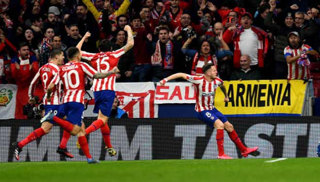 Saul mang lại niềm vui từ rất sớm cho Atletico Madrid