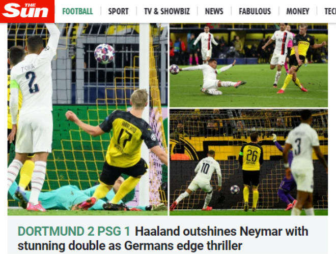 Haaland "bắn hạ" PSG, Neymar cúp C1: Báo châu Âu sửng sốt gọi là "Gã khổng lồ" - 3