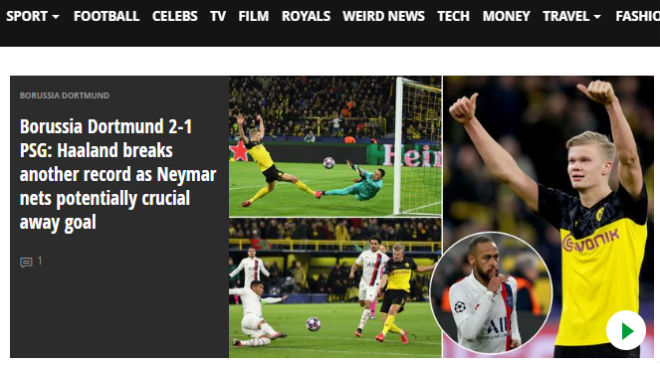 Haaland "bắn hạ" PSG, Neymar cúp C1: Báo châu Âu sửng sốt gọi là "Gã khổng lồ" - 4