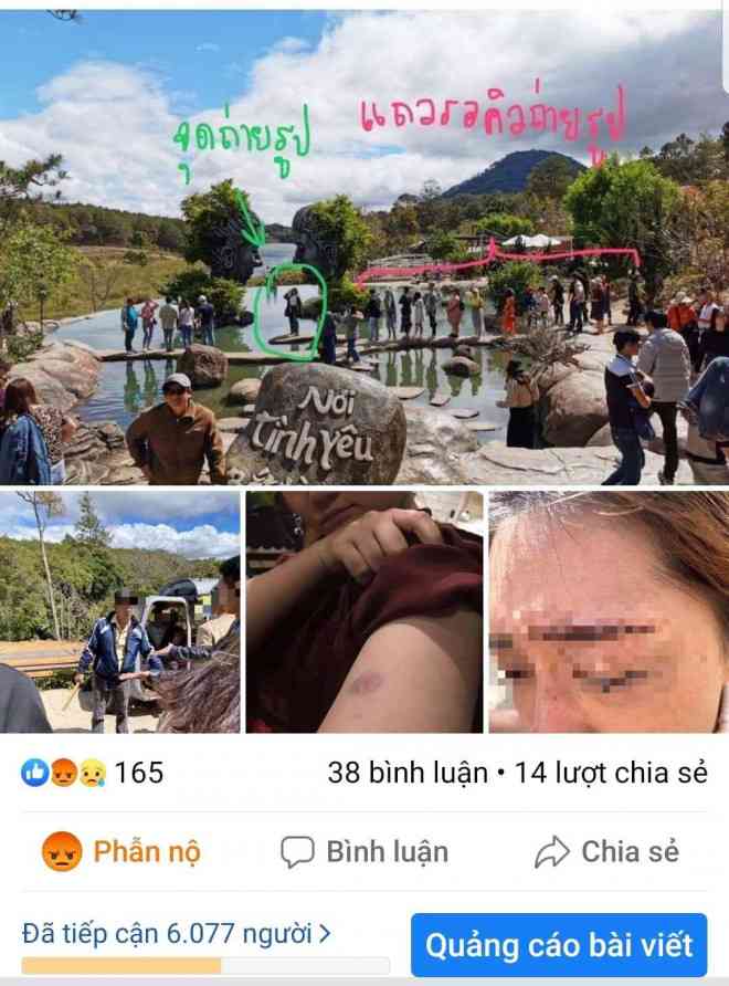 Sau khi thông tin du khách người Thái Lan bị hành hung đưa lên mạng xã hội, đã thu hút nhiều lượt theo dõi và chia sẻ bức xúc.