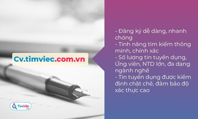 CV.timviec.com.vn – sự lựa chọn thông minh cho ứng viên thời đại mới - 2
