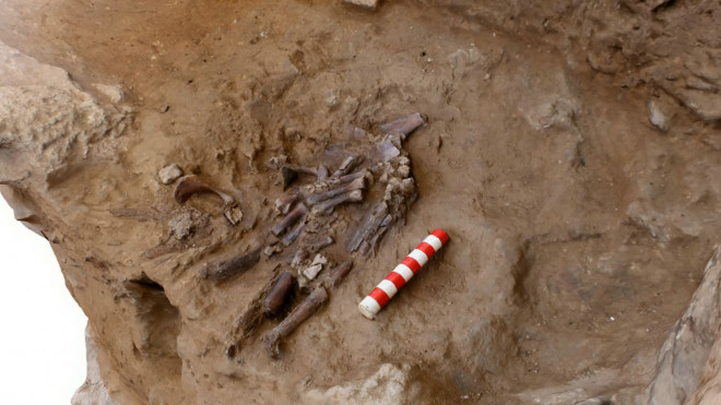 Một trong các ngôi mộ cổ vừa được khai quật - ảnh do nhóm nghiên cứu cung cấp