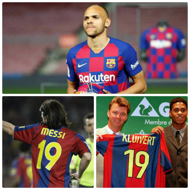 Martin Braithwaite sẽ mặc áo số 19 ở Barcelona như thời Patrick Kluivert hay Lionel Messi mới chơi bóng cho CLB này