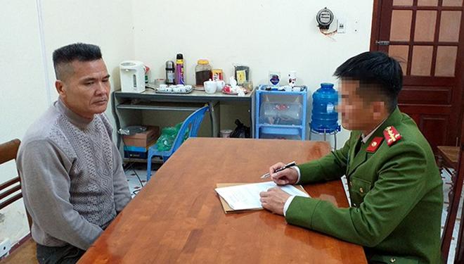 Công an TP Tuyên Quang lấy lời khai của đối tượng Đàm Văn Dương