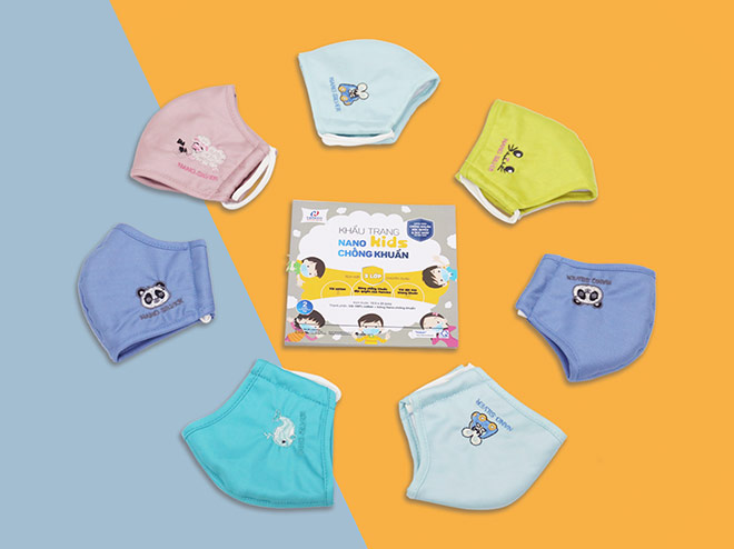 Khẩu trang nano Kids chống khuẩn dành cho trẻ em