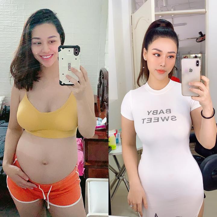 Hot mom Kiên Giang đẹp như hot girl sau 2 lần sinh con, eo giảm 31cm trong 7 ngày - 1