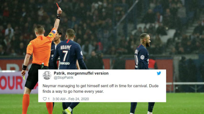 Nghi án Neymar chiêu trò để "ăn chơi nhảy múa": Thẻ đỏ phút 90, fan PSG nổi giận - 1