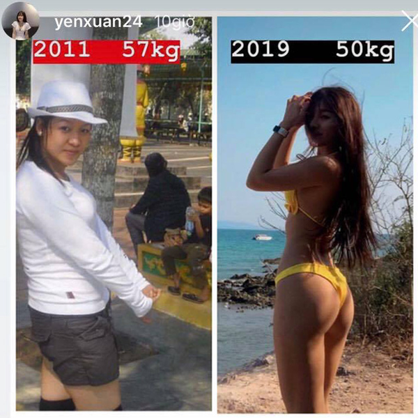 Cuộc cách mạng đổi body từ béo ú tới sexy của bạn gái Lâm Tây - hot gymer Yến Xuân - 1