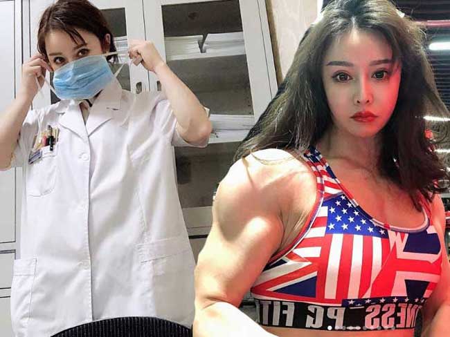 Nữ bác sĩ xinh đẹp ngoài việc trở thành tượng đài thể hình, cô còn tích cực tham gia vào công tác phòng chống dịch bệnh Corona tại Trung Quốc.