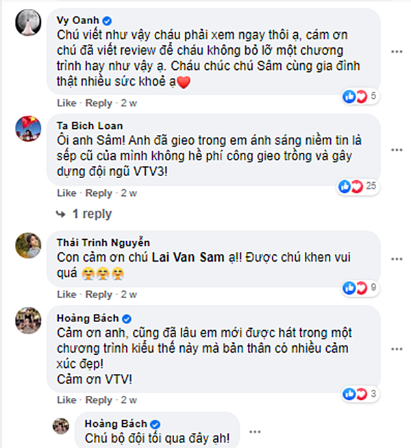 Chia sẻ của vị MC kỳ cựu cũng thu hút sự quan tâm của nhiều người nổi tiếng.