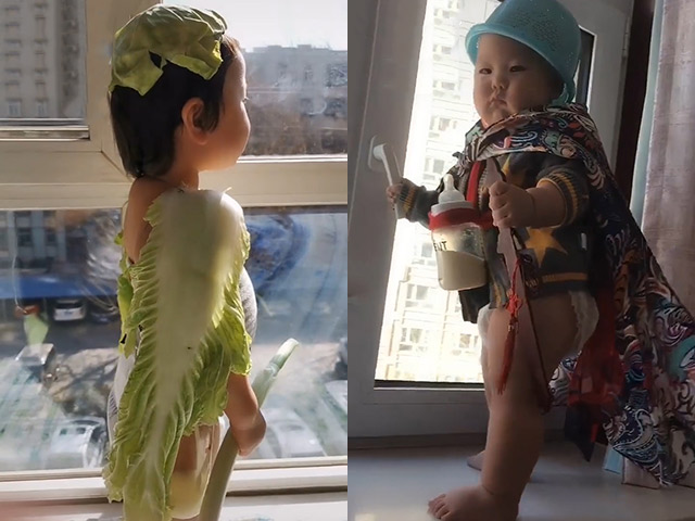 Video Clip Cười - Ở nhà tránh dịch Covid-19 hóa thân thành "tiểu anh hùng"