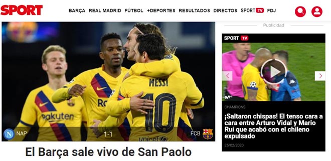 Tờ Sport tin rằng Barca sẽ trở lại mạnh mẽ hơn