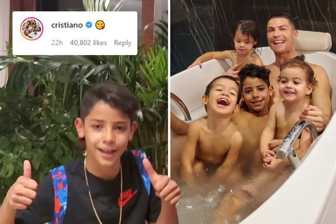 Ronaldo "nhí" quyết định tham gia mạng xã hội và được người cha nổi tiếng ủng hộ