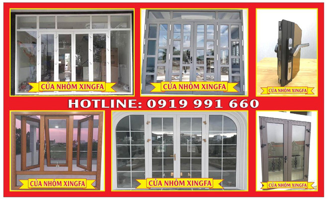 Một số mẫu cửa nhôm xingfa thành phẩm
