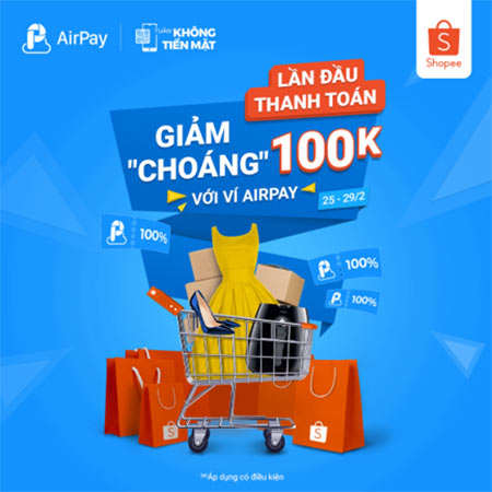 Thanh toán thả ga, AirPay giảm giá 20% từ 25 - 29/2 - 1