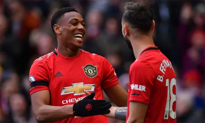Martial tỏa sáng nhờ vào khả năng châm ngòi tốt của Bruno Fernandes