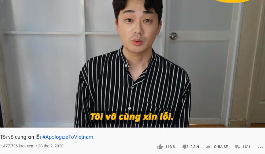 YouTuber Hàn Quốc làm clip "Xin lỗi Việt Nam" sau vụ du khách Hàn chê bai vì bị cách ly - 1