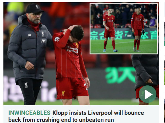 Bóng đá - Liverpool vỡ mộng bất bại: Báo Anh mỉa mai, chê Salah - Mane "vô hại"