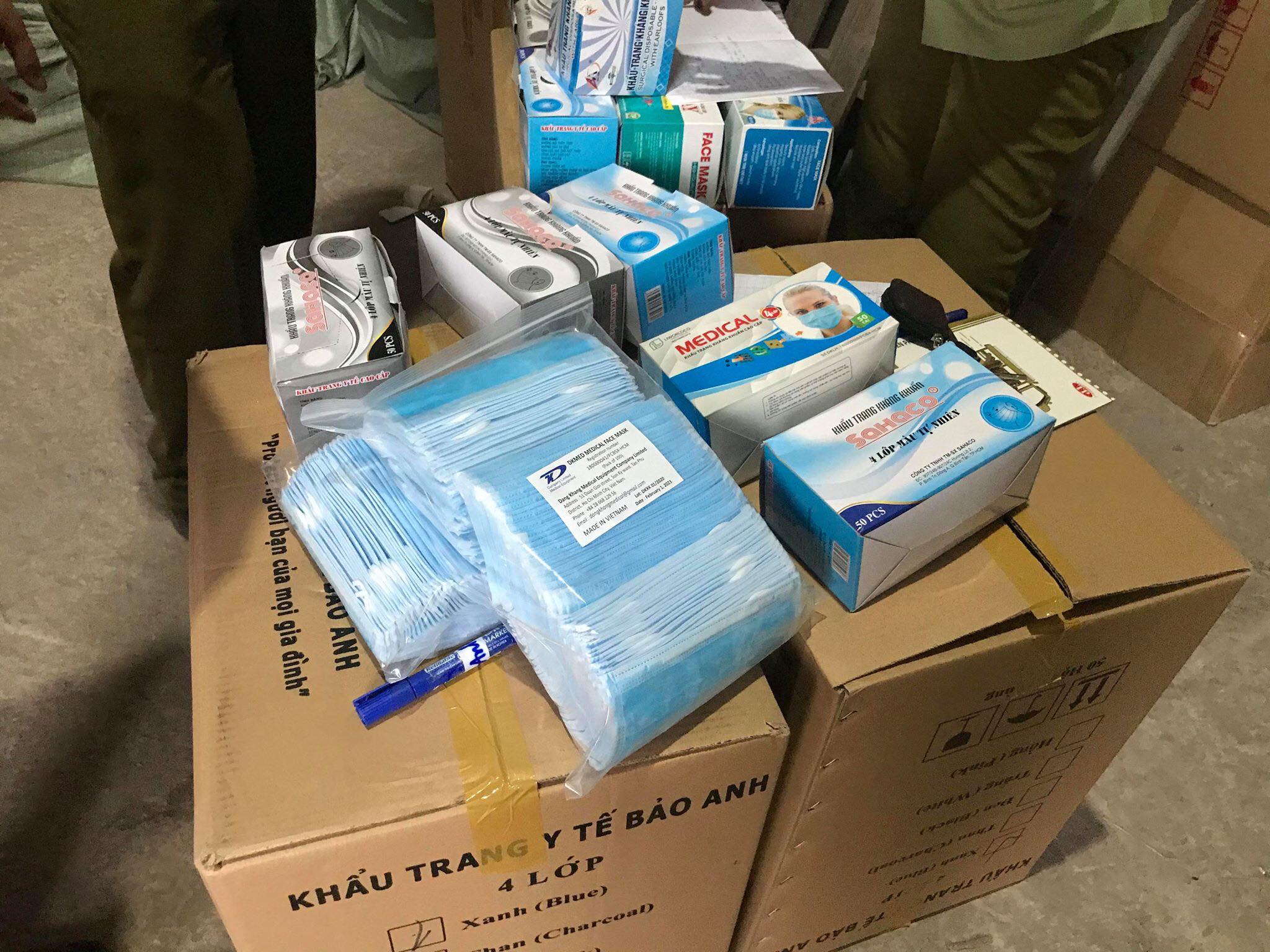 Khẩu trang y tế không rõ nguồn gốc được phát hiện