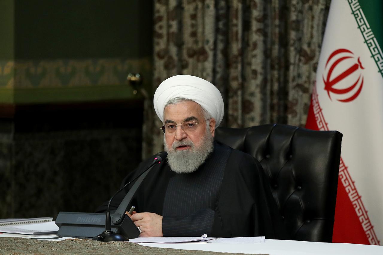 Tổng thống Iran – ông Hassan Rouhani trong phiên họp nội các ngày 4.3 (ảnh: Reuters)