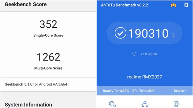 Điểm hiệu năng của Realme C3