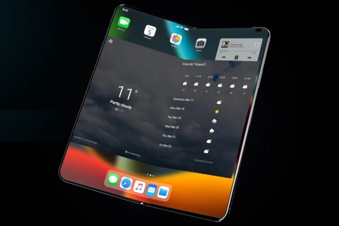 NÓNG: iPhone có màn hình gập lại của Apple lộ diện - 1