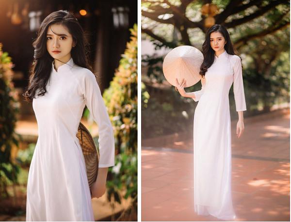 Dân mạng "mệt tim" với loạt ảnh áo dài trắng của nữ sinh Dược: Crush quốc dân là đây chứ đâu - 1