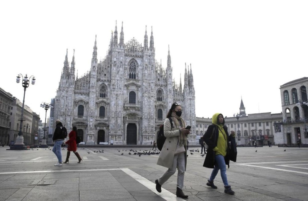 Thành phố Milan dự kiến sẽ bị cách ly hơn 1 tháng (Ảnh: AP)