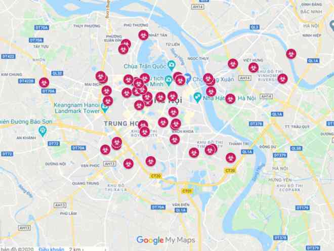 "Bản đồ Covid-19" tại Hà Nội chia sẻ trên mạng xã hội là không chính xác