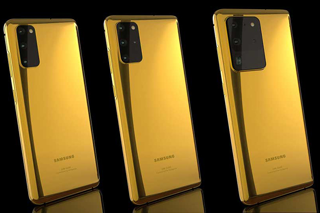 Choáng với chiếc Galaxy S20 mạ vàng 24K siêu đắt - 1