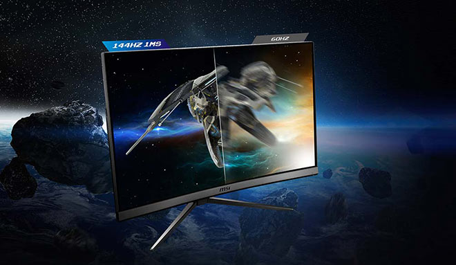 Tần số quét 144Hz và thời gian phản hồi cực nhanh gần như là điểm bắt buộc phải có trên màn hình gaming của MSI