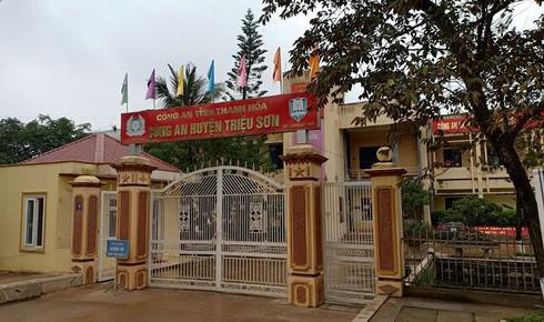 Công an huyện Triệu Sơn (Thanh Hóa), nơi đối tượng bị tạm giữ tử vong.