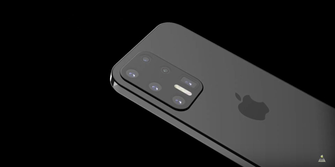 Hình ảnh concept iPhone 12 trong video.