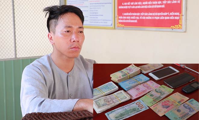 Phạm Văn Cường bị bắt giữ cùng tang vật