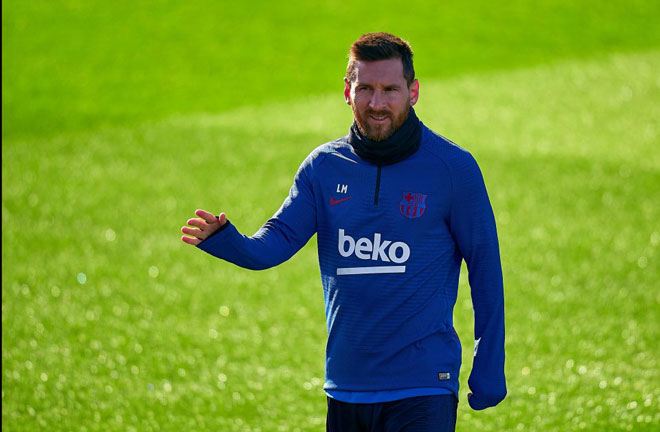 Messi vẫn đang tự tập luyện tại gia trong thời gian đợi La Liga trở lại