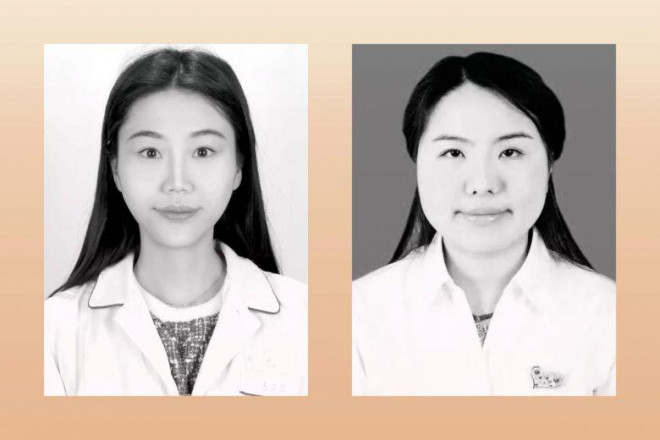 Y tá Deng Danjing (trái) và bác sĩ Xia Sisi đều là các nhân viên y tế tại tuyến đầu ở tâm dịch Vũ Hán – Trung Quốc. Ảnh: NYTIMES