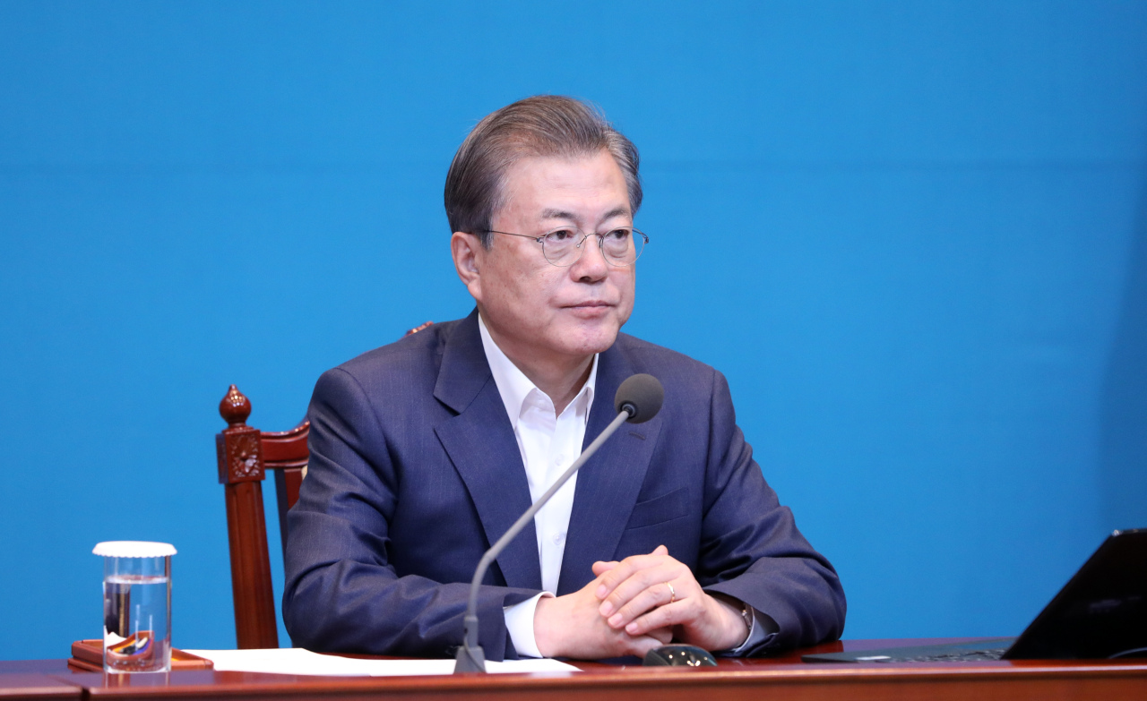 Tổng thống Moon Jae-in hôm 15/3 tuyên bố các "vùng thảm họa đặc biệt" ở Hàn Quốc. Ảnh minh họa: Yonhap News