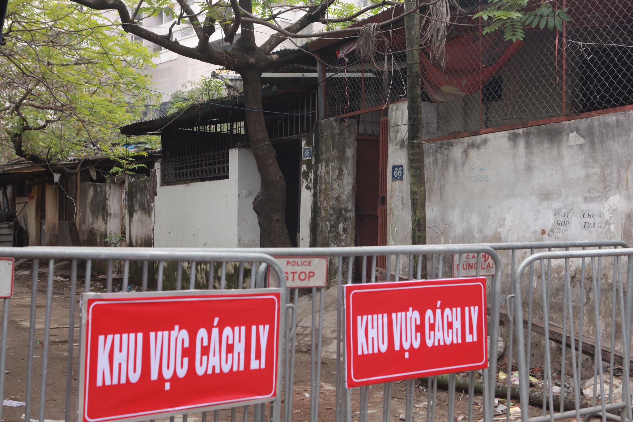 Một khu vực bị cách ly vì có người nhiễm Covid-19