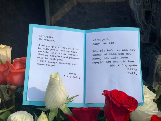 Tin tức trong ngày - Cựu binh Mỹ gửi 504 bông hồng tưởng niệm 504 thường dân Sơn Mỹ bị thảm sát