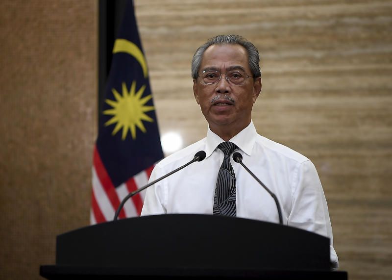 Thủ tướng Malaysia - ông Muhyiddin Yassin trong bài phát biểu ngày 16.3 (ảnh: Mustsharenews)