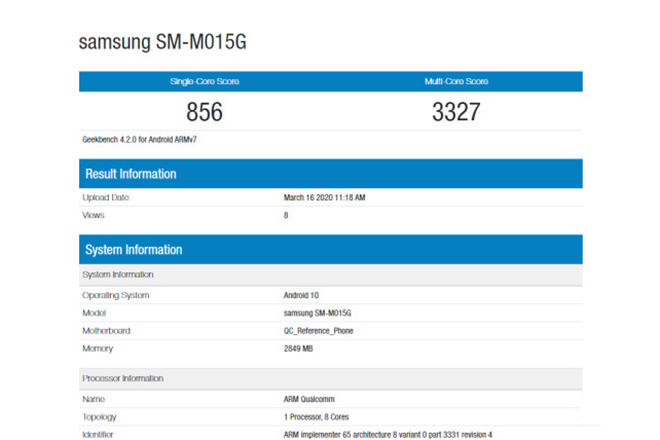 Galaxy M01 có giá rẻ, cũng dùng chip Qualcomm - 2