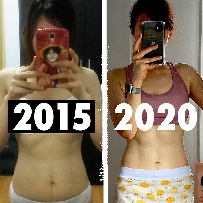 Pakkard chia sẻ rất nhiều hình ảnh thay đổi sau giảm cân.