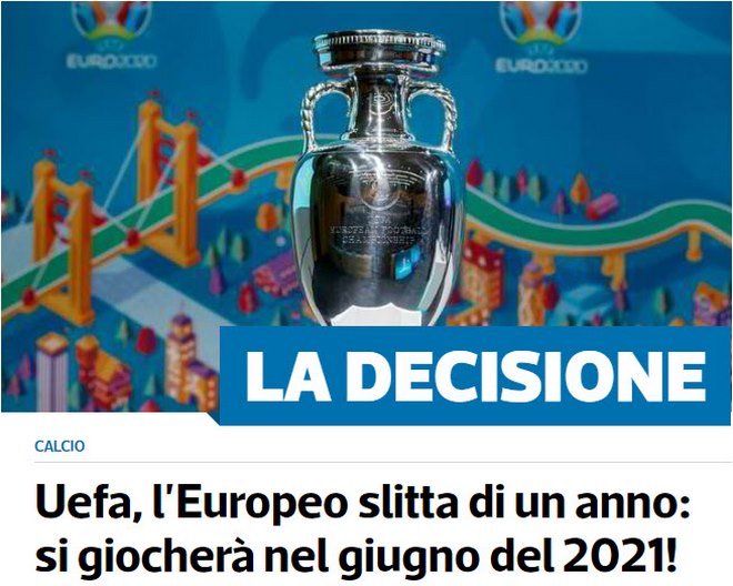 EURO chính thức hoãn sang 2021: Báo chí thế giới nói gì? - 4